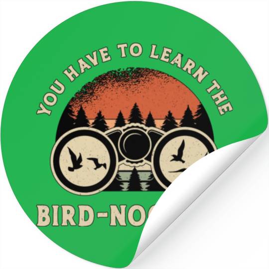 Bird Watching The Bird Nocular Retro Bird Watcher Stickers