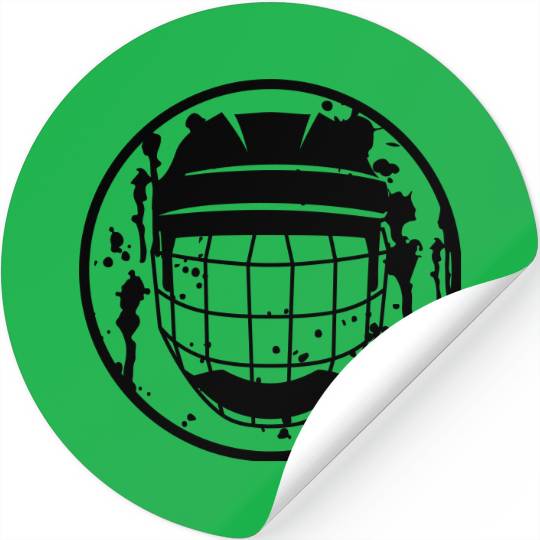 blood spattered hockey helmet Stickers