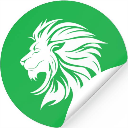 Mighty Lion Head Mane Cool Tattoo Style Stickers