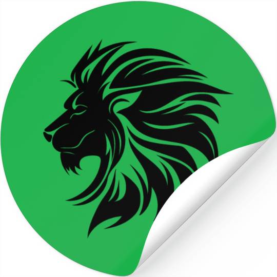 Mighty Lion Head Mane Cool Tattoo Style Stickers