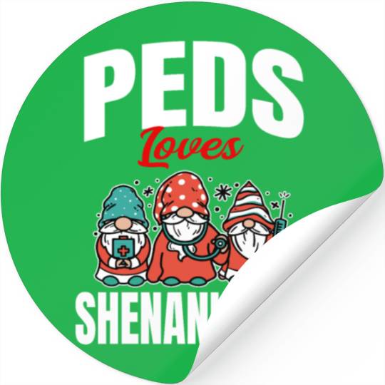 Funny PEDS Love Shenanigans St. Patricks Day Gnome Stickers