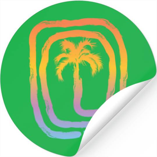Cool Saint Tropez Palm Tree Souvenir Vacation Stickers