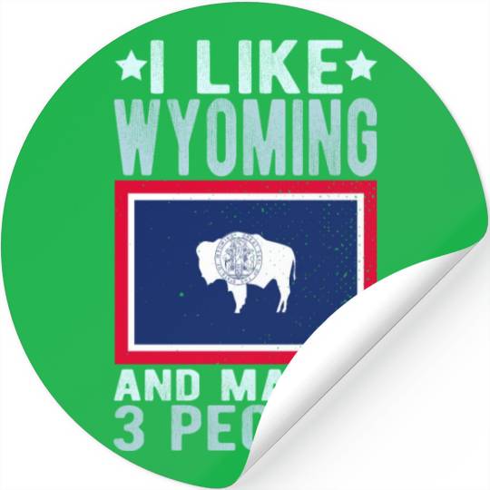 Wyoming Flag US State Stickers