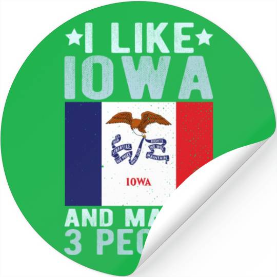Iowa Flag US State Stickers
