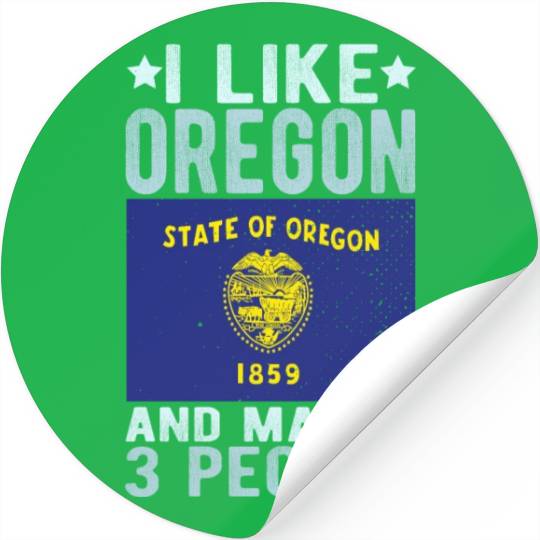 Oregon Flag US State Stickers