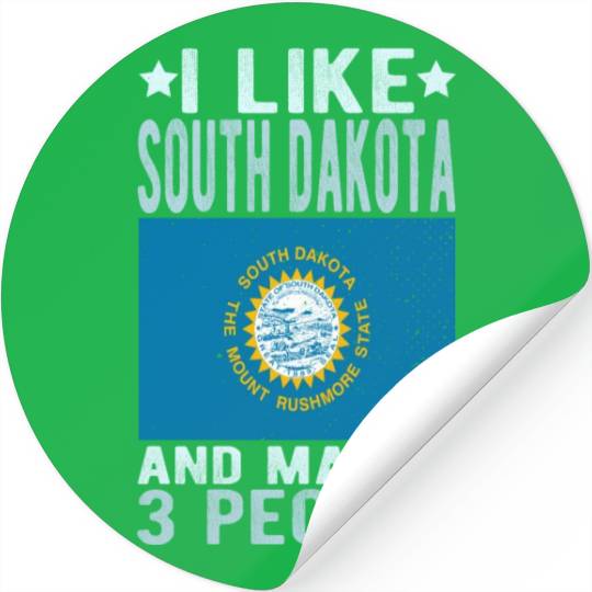 South Dakota Flag US State Stickers