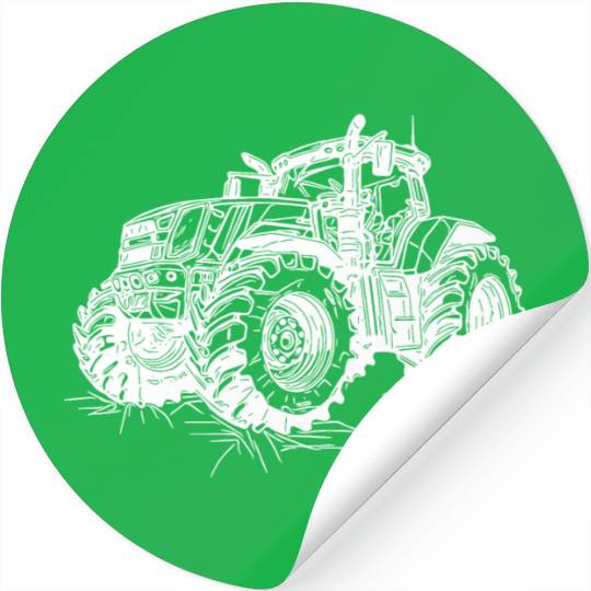 Large Field Tractor Farm Harvesting Tractor Stickers