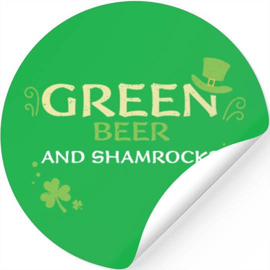 Green beer and shamrocks Stickers
