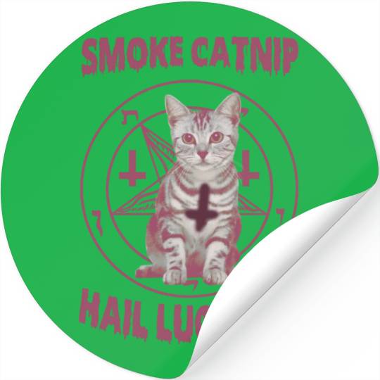 Smoke Catnip Hail Lucifurr Stickers