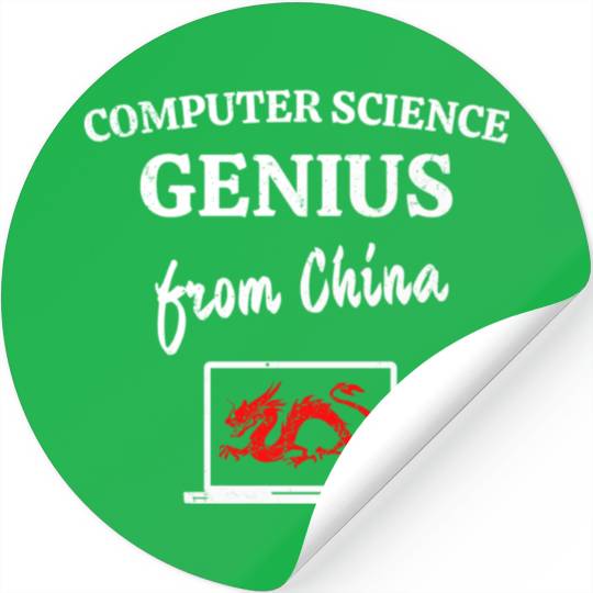 Computer Science Genius From China Admin Stickers