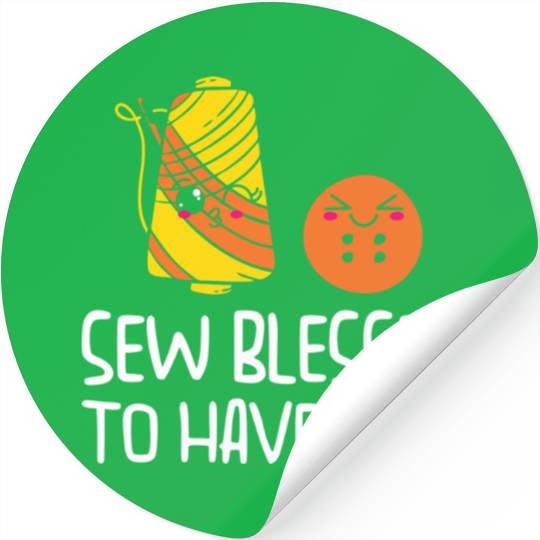 Button Thread Sibling Goals Big Brother Sister Pun Stickers