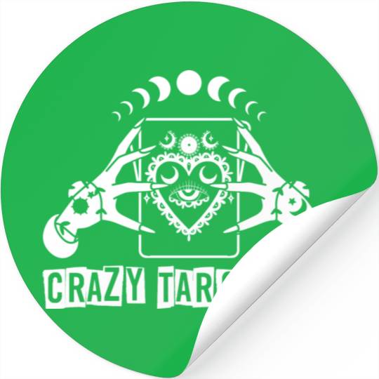 Divination Crazy Tarot Lady Crystal Ball Tarot Stickers