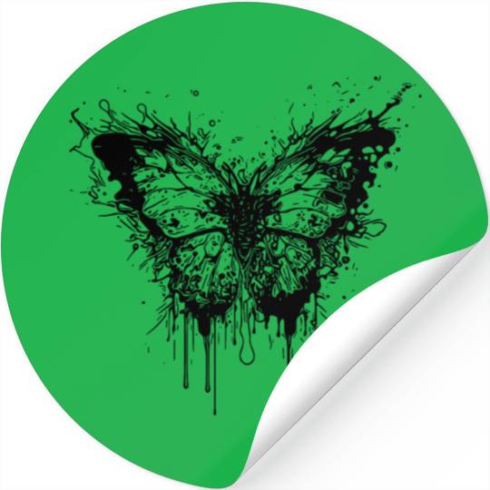 Elegant Vintage Tattoo Style Butterfly Stickers