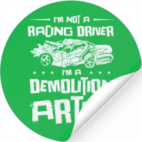 Demolition Derby Car Demo Driver Stickers