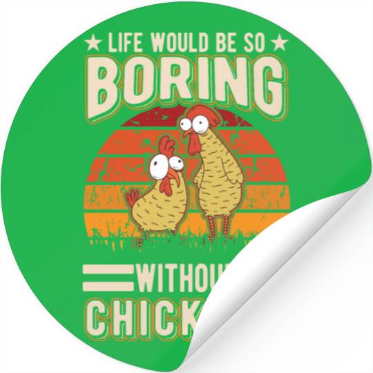 Chickens Chicken Farm Farmer Stickers