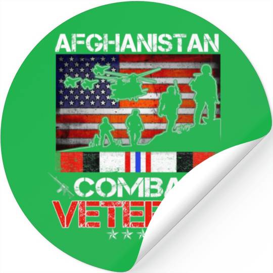 afghanistan combat veteran us veteran military Stickers