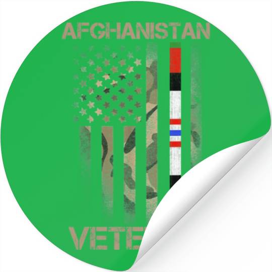 Afghanistan Veteran American US Flag Proud Army Mi Stickers