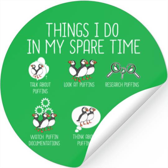 Funny Atlantic Puffin Bird Lover Women Puffin Stickers