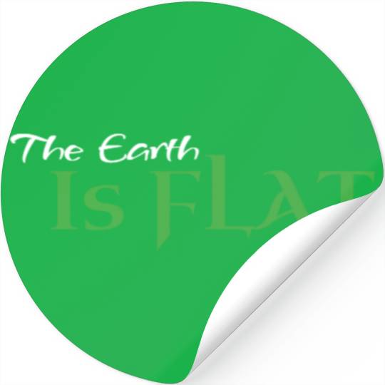 Flat Earth Green Stickers