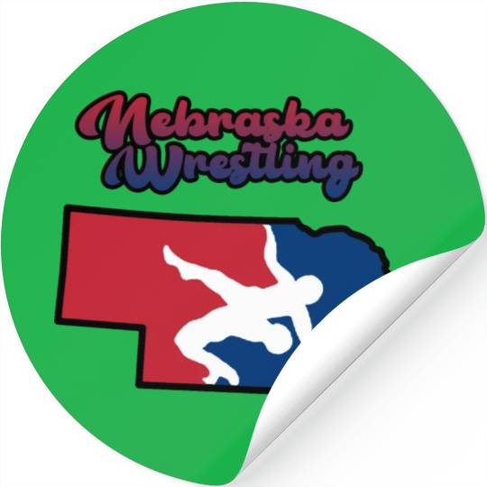 Nebraska Wrestling (USA Colors) Stickers