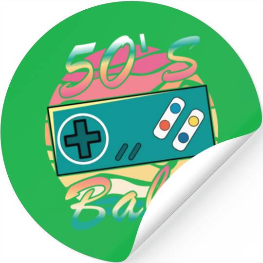 Gamer Girl Babe Retro 50s 1950 Stickers