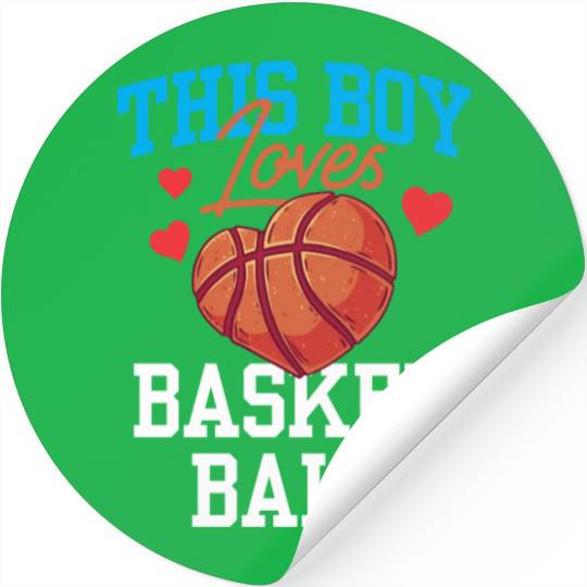 This Boy Loves Basketball Coach Match Player Team Stickers
