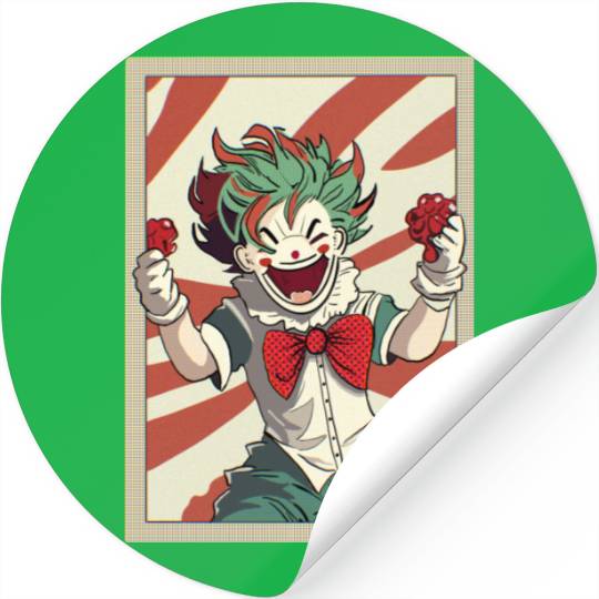 Happy joker card Stickers