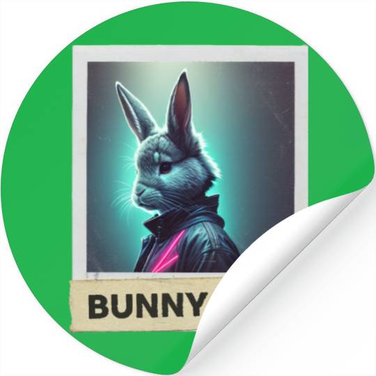 Bunny Boy Card Design Stickers