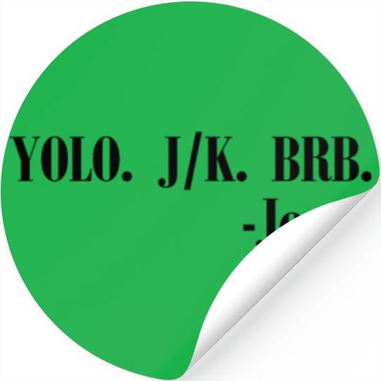 J/K BRB Jesus Funny Easter Resurrection Jesus Stickers