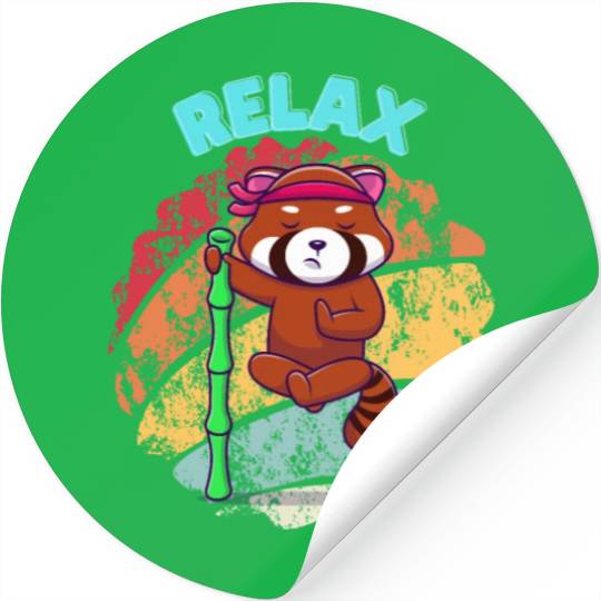 Relax Red Panda Stickers
