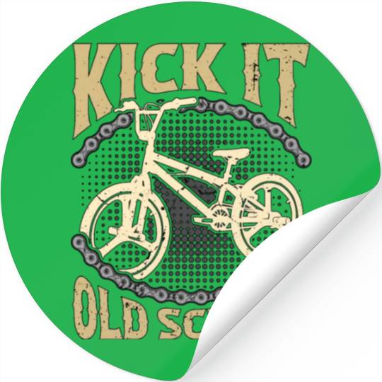 BMX Racing Kick It Old School Cycling BMX Rider Stickers