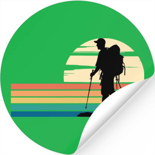 Hiking Mens Colorful Stickers