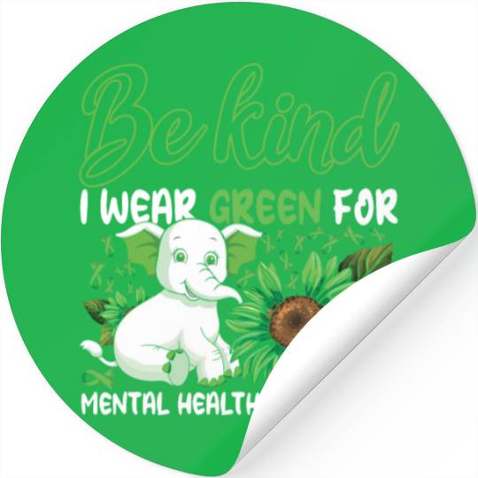 Kind May Green For Mental Health Awareness Month Stickers