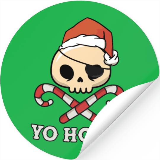 Santa Pirate Funny Christmas - Yo Ho Ho, Pirate Stickers