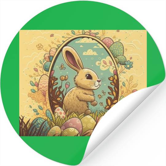 Boys Girls Easter Bunnies Cool Kids Toddlers Stickers