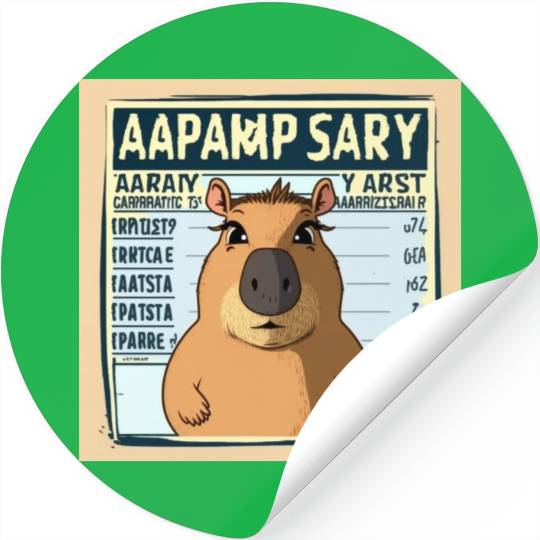 Wanted for 93 Felonies Na Capybara Mugshot Outlaw Stickers