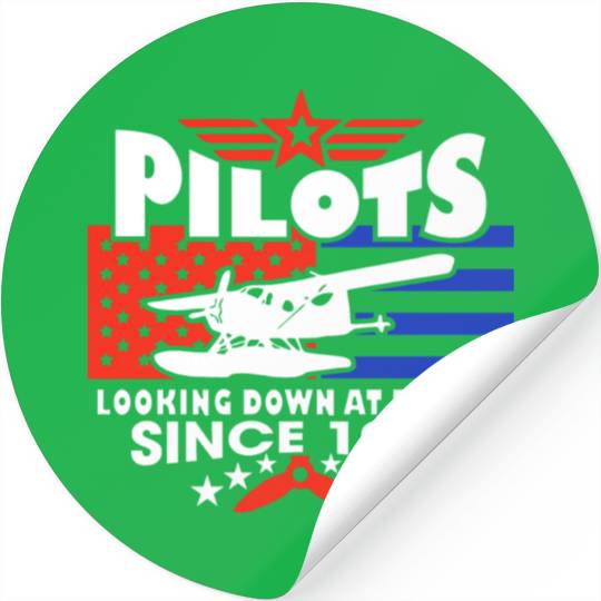 Pilots Looking Down At People SINCE 1903 Stickers