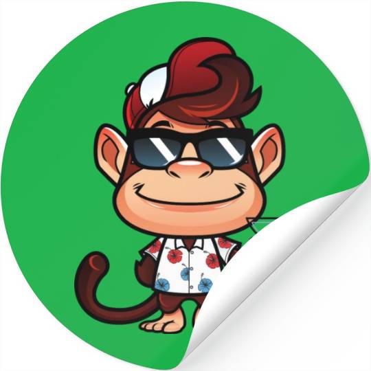 Modern Monkey Stickers