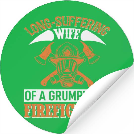 Grumpy Old Firefighter's Wife Stickers