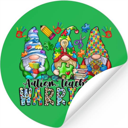 Autism Teacher Of Warriors Stickers