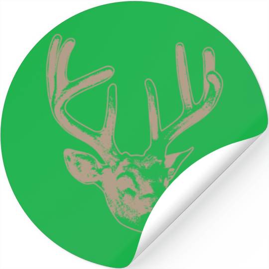 beige deer head Stickers