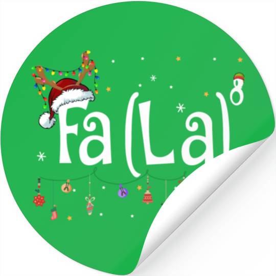 Fa La La 8 Math Teacher Christmas Stickers