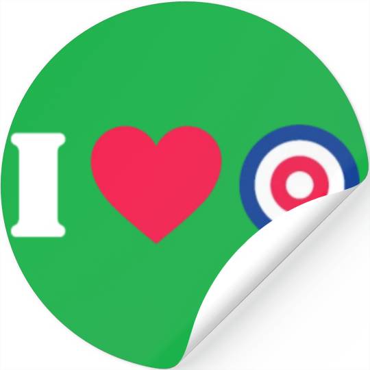 I Love Curling Stickers