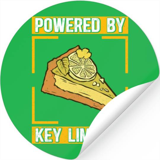 Powered By Key Lime Pie Pies Lover Stickers
