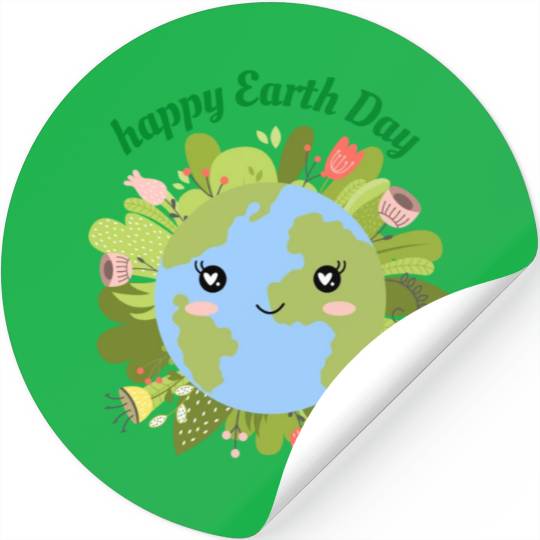 Happy Earth Day Stickers