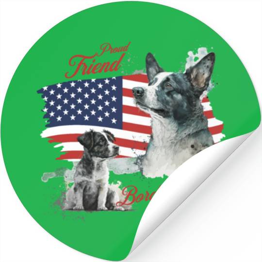 Proud Friend of American Border Collie Dog Stickers
