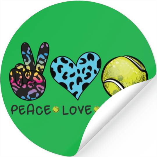 Peace Love Tennis 2 Stickers