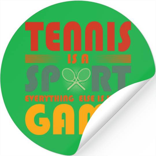 Funny Tennis Art Tennis Now Wine Lover Gift Idea Stickers