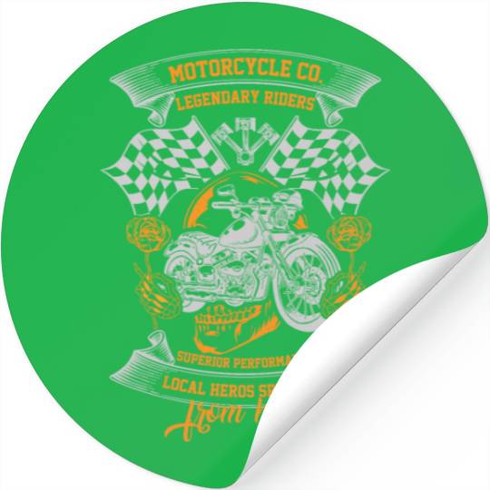 MOTORCYCLE CO LEGENDARY RIDERS Stickers