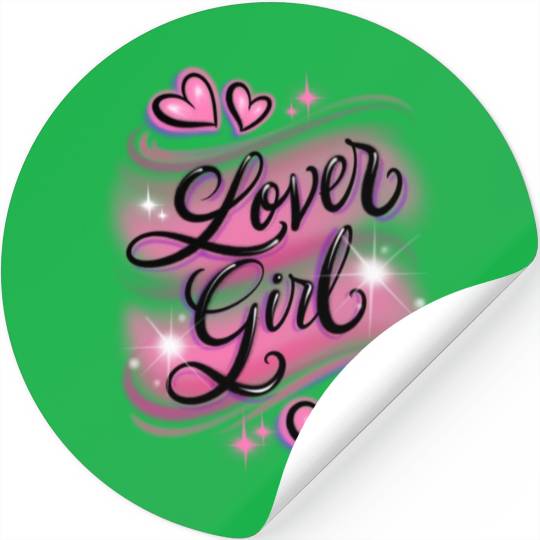 Lover Girl pink airbrush design Stickers